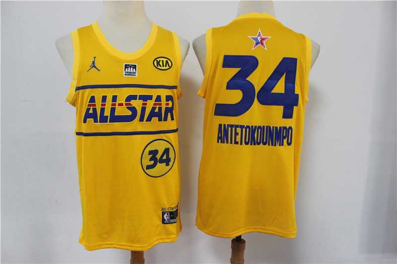 Bucks 34 Giannis Antetokounmpo Yellow 2021 NBA All-Star Jordan Brand Swingman Jersey,We sell and wholesale Bucks 34 Giannis Antetokounmpo Yellow 2021 NBA All-Star Jordan Brand Swingman Jersey on line form chian!
